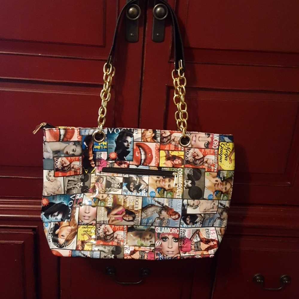 Fashion magazine cover tote bag